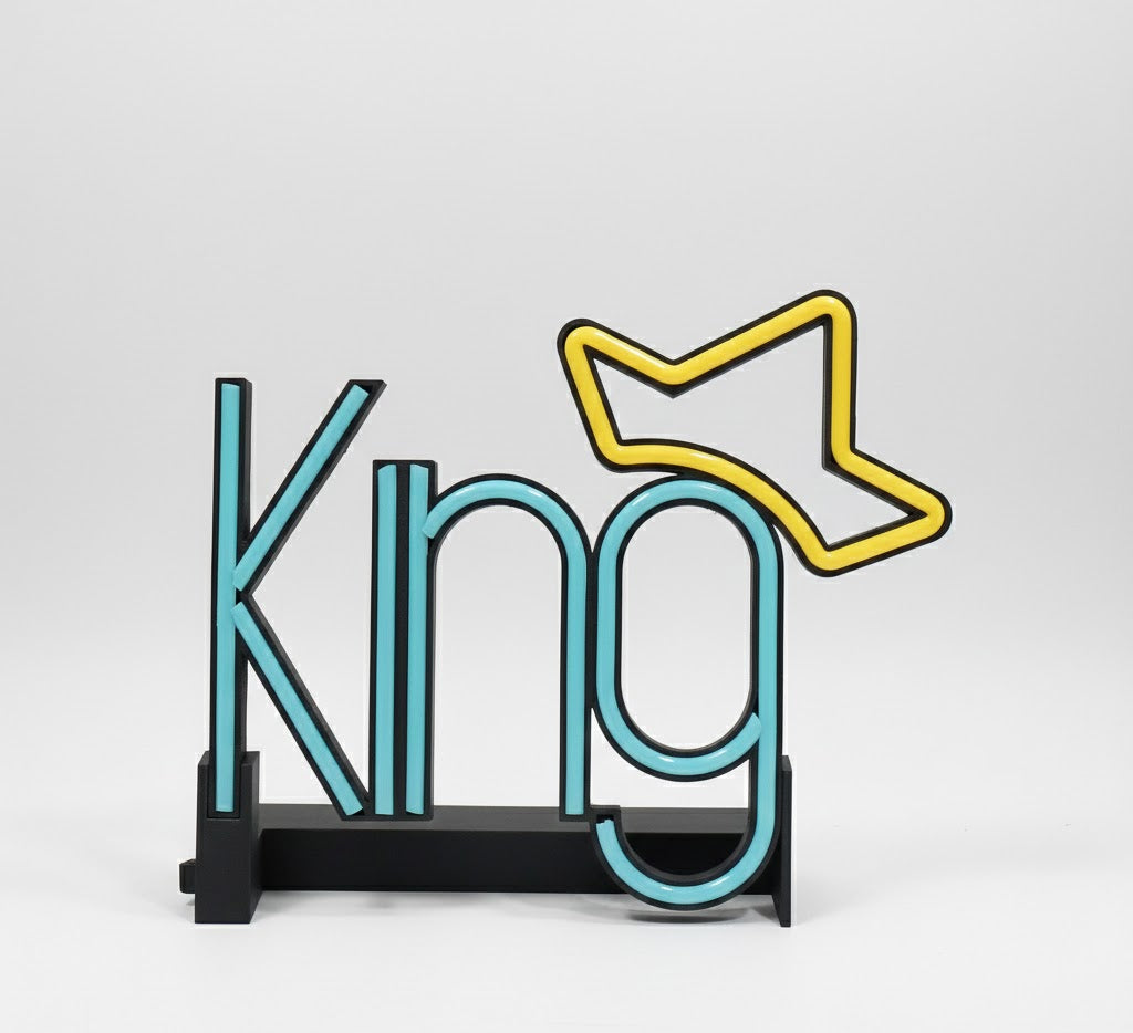 Scritta LED d'appoggio "KING"