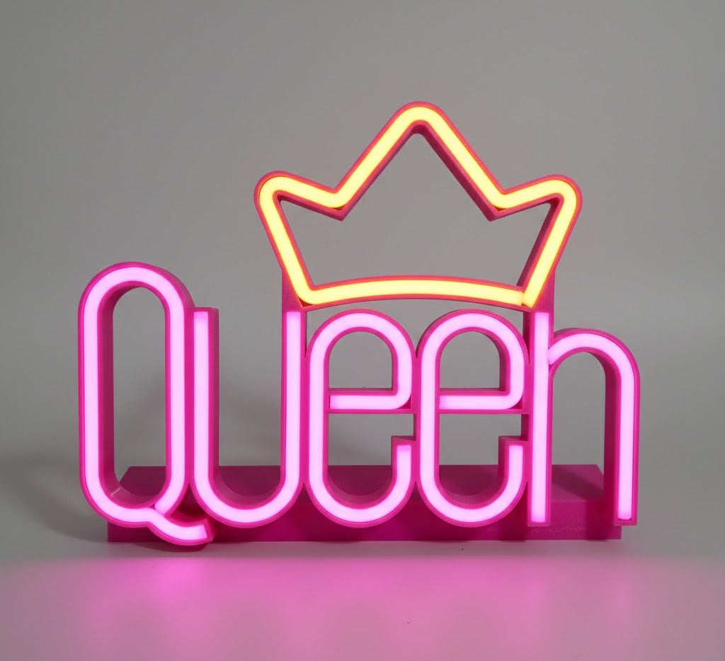 Scritta LED d'appoggio "QUEEN"