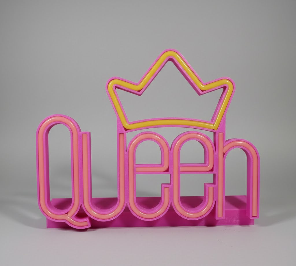 Scritta LED d'appoggio "QUEEN"